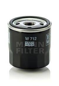 Масляный фильтр; Фильтр, Гидравлическая система привода рабочего оборудования; Фильтр, система вентиляции картера MANN W 712